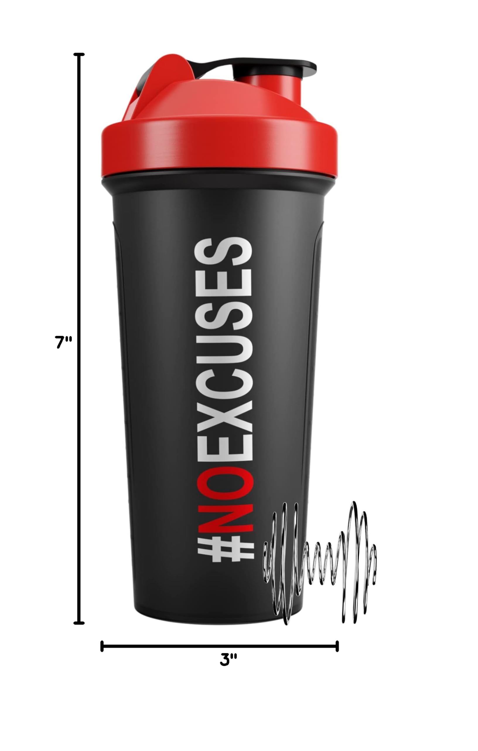 2 Pack Protein Shaker Bottles 24oz & 20oz - Leak Proof Mixing Cups for Protein Powder, Pre Workout & Smoothies - BPA Free, Dishwasher Safe - Perfect for Gym, Fitness & Post Workout Recovery