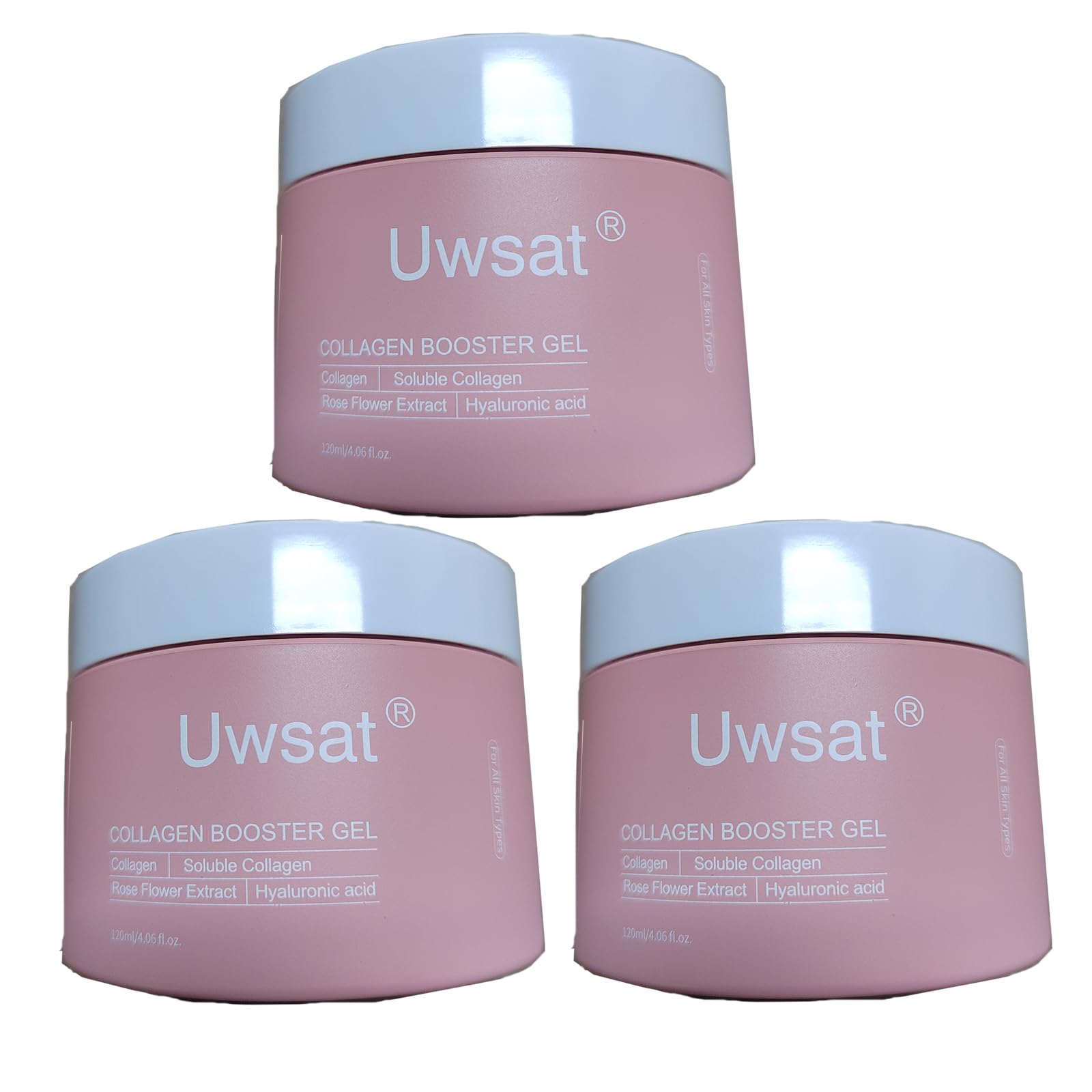 3PCS Collagen Cream Face Mask - Tightening & Moisturizing Soluble Collagen Skincare for Women with Rose Flower Extract & Hyaluronic Acid - Anti-Aging Treatment for Dry Skin, Wrinkles & Fine Lines | Perfect for Night Routine, Spa Days & Self-Care