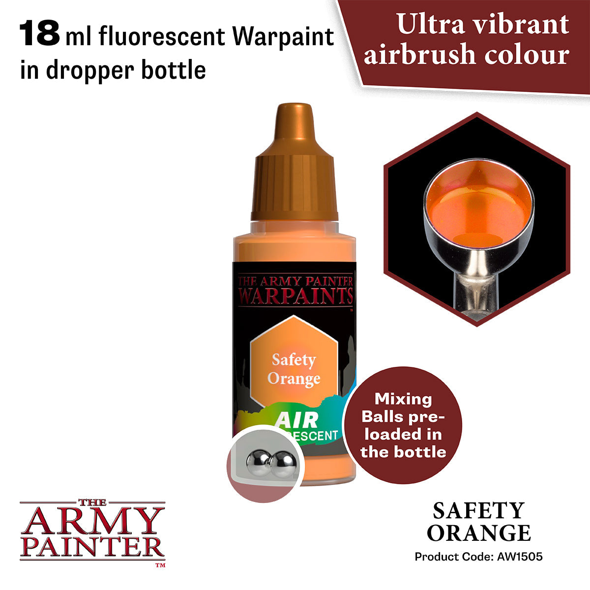 Warpaints Air Fluorescent Safety Orange Paint - High Visibility for Construction, Road Work & Emergency Marking