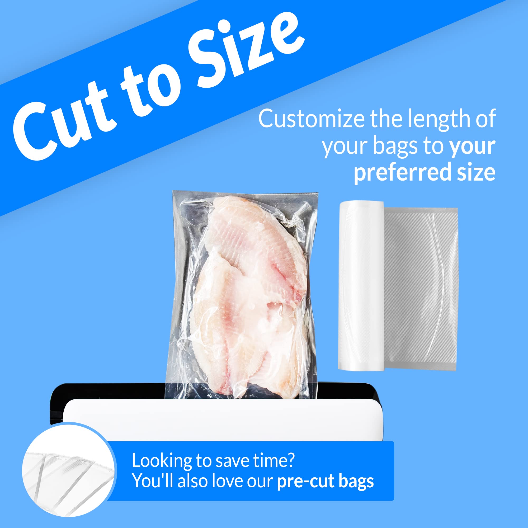 Reliable Vacuum Sealer Bags - 4 Rolls (8