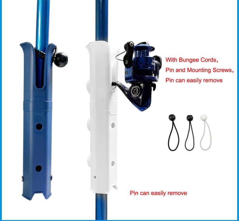 Fishing Rod Holder for Folding Wagon Carts, Garden Carts & Bikes - Beach & Car Fishing Chair Accessory - Secure Pole Rack Rest - Perfect for Outdoor Fishing, Camping & Beach Trips