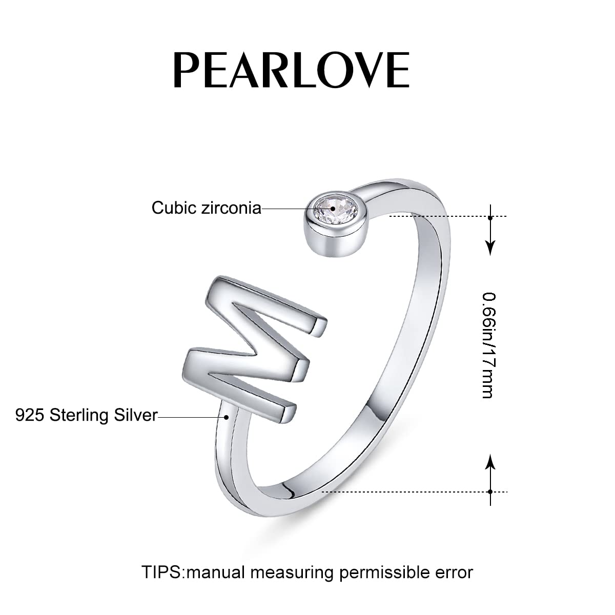 925 Sterling Silver Initial Rings for Women - A-Z Stackable Alphabet Rings, Personalized Jewelry Gifts for Wife, Daughter, Girlfriend | Perfect for Birthdays, Anniversaries, Graduation & Everyday Wear