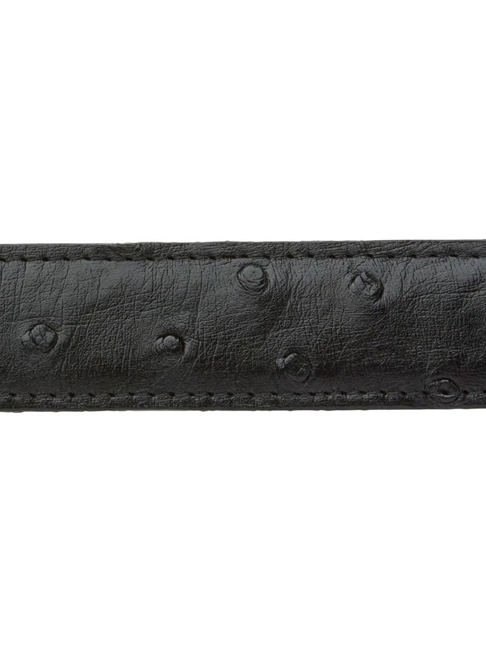 Lucchese W6012 Full Quill Ostrich Tapered Belt for Men - Genuine Leather Western Belt in Black | Perfect for Cowboy Boots, Rodeo Events & Western Fashion Outfits