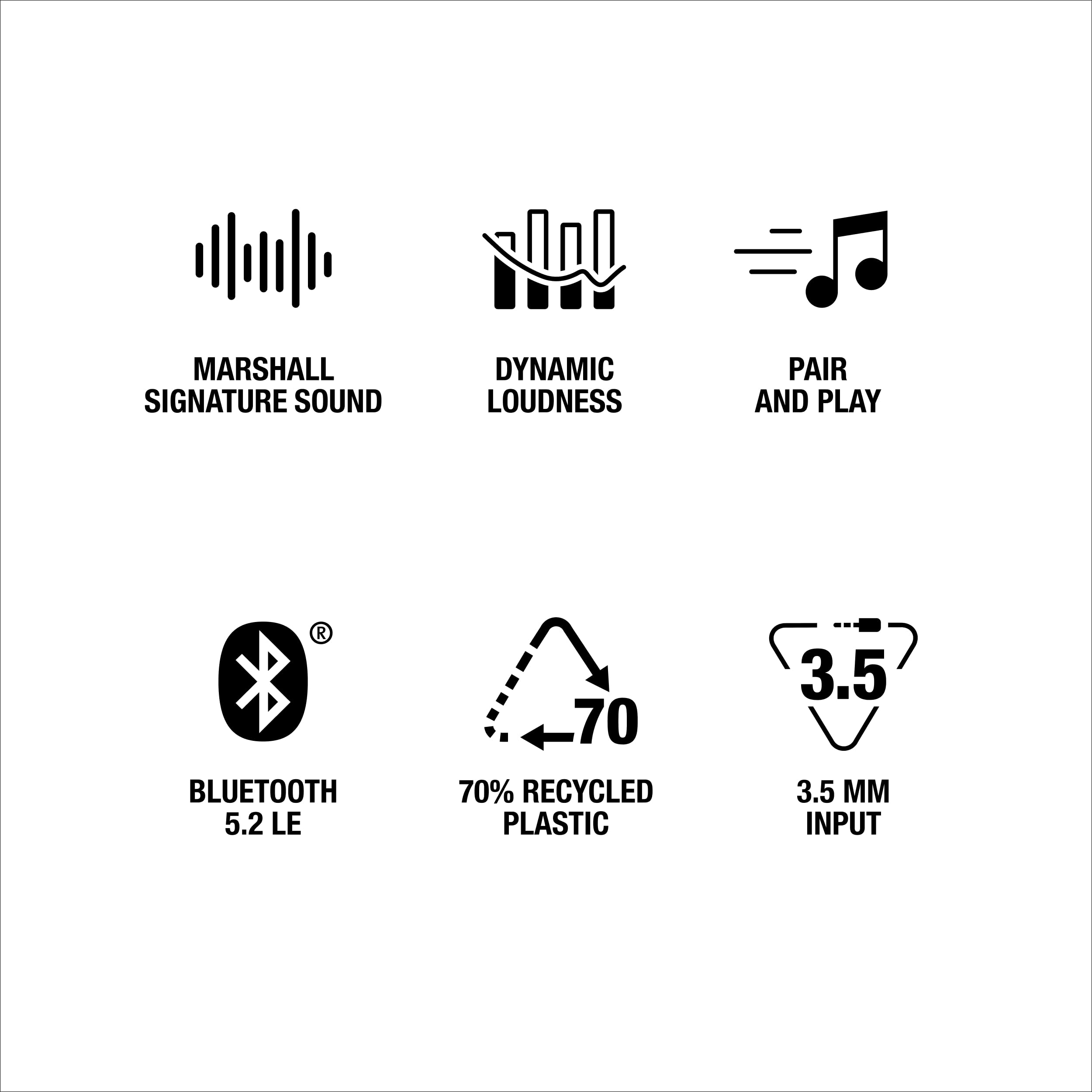 Marshall Acton III Wireless Bluetooth Speaker for Home - Premium Sound, Portable, Multi-Room Connectivity, Black - Perfect for Living Room, Bedroom, and Outdoor Parties