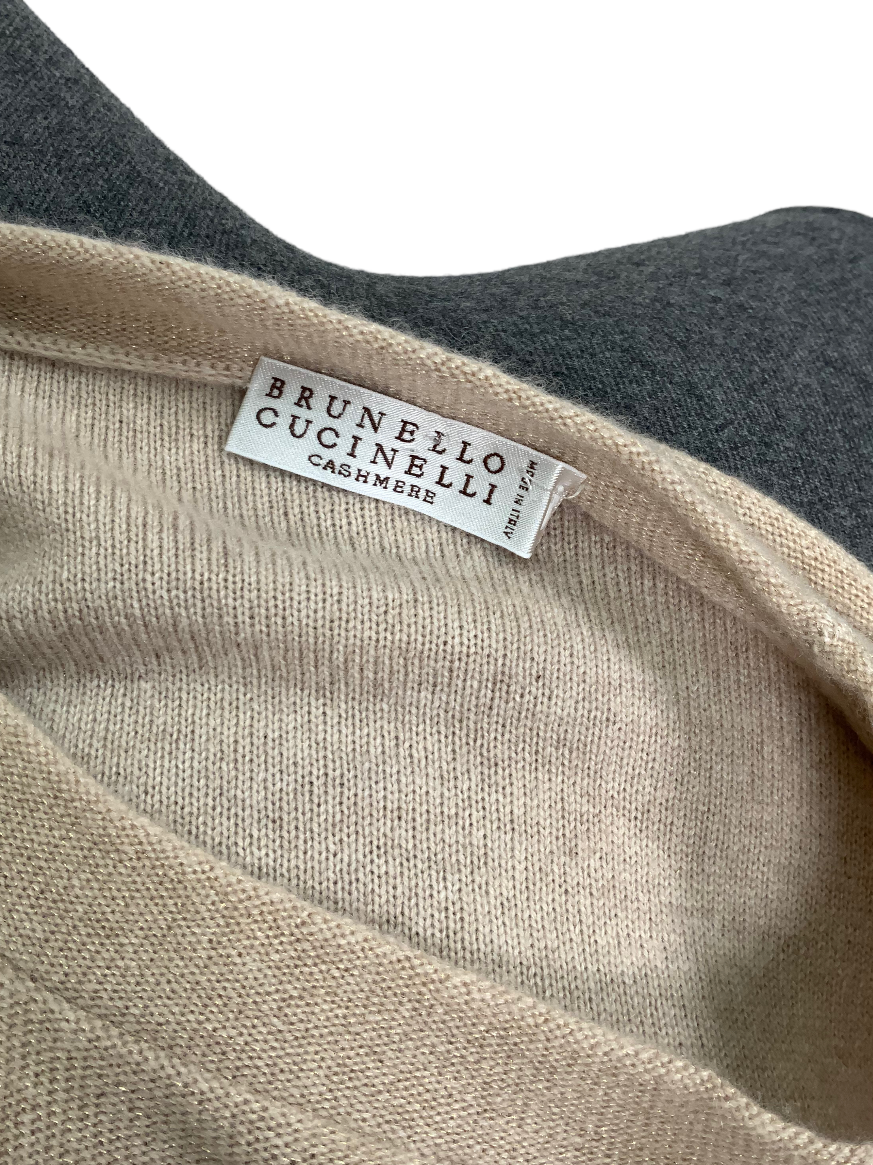Brunello Cucinelli Women's Oversized Cashmere Sweater - Soft Luxury Knit Pullover, Size XS | Perfect for Winter Layering, Office Wear & Casual Outfits