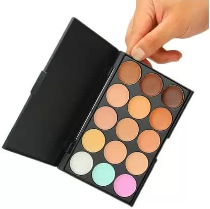 15-Color Waterproof Contour & Highlight Makeup Concealer Palette - Creamy Full Coverage for Face, Under Eyes, Blemishes - Perfect for Professional Makeup Artists & Everyday Beauty Routine