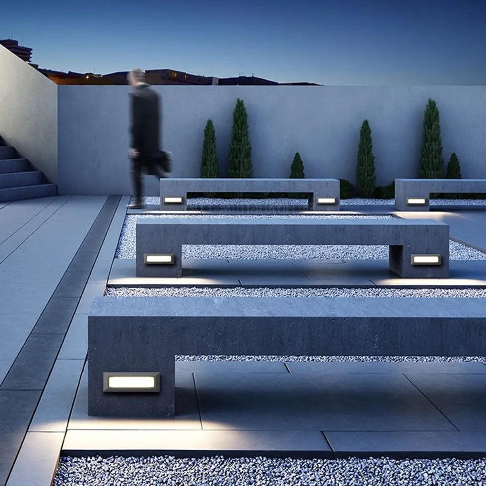 Modern Rectangular Step Brick Lights - Outdoor LED Pathway Lighting for Garden, Stairs, and Walkways - Waterproof & Energy Efficient
