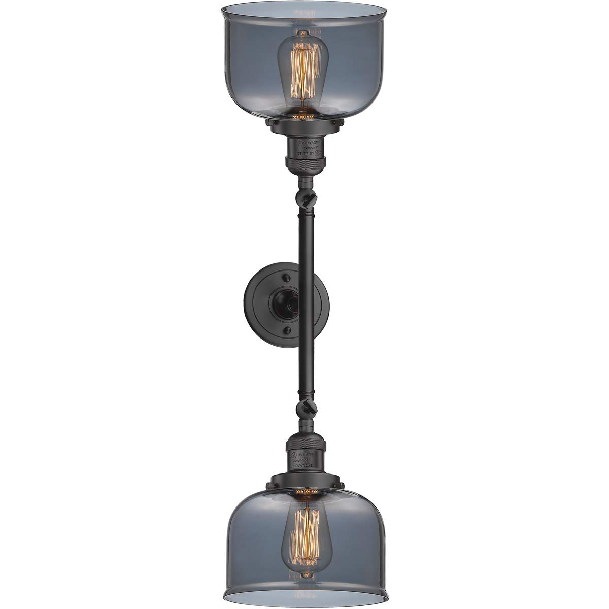 Vintage Dimmable LED Bathroom Light Fixture - 2 Lights, Oil Rubbed Bronze Finish, Energy Efficient Lighting for Bathroom Vanity, Powder Room & Dressing Area