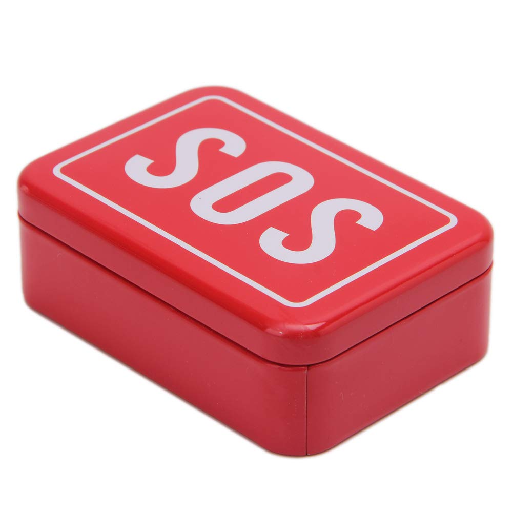 Survival Gear Storage Box - Waterproof SOS Tin Case with Lid for First Aid Kits, Pills & Emergency Supplies | Compact Steel Container for Camping, Hiking & Home Emergency Preparedness