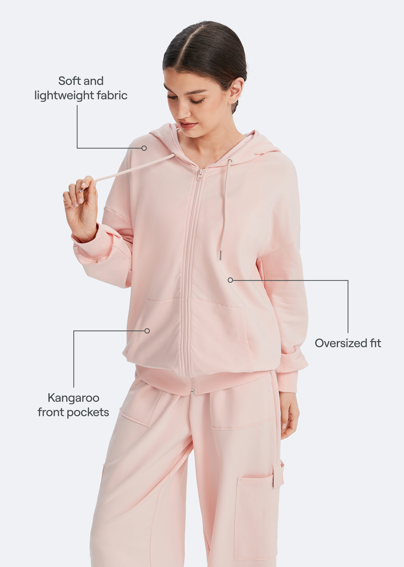 Stylish Zip Up Hoodie with Pockets for Men & Women - Comfortable Fleece Pullover for Casual Wear, Outdoor Activities & Gym