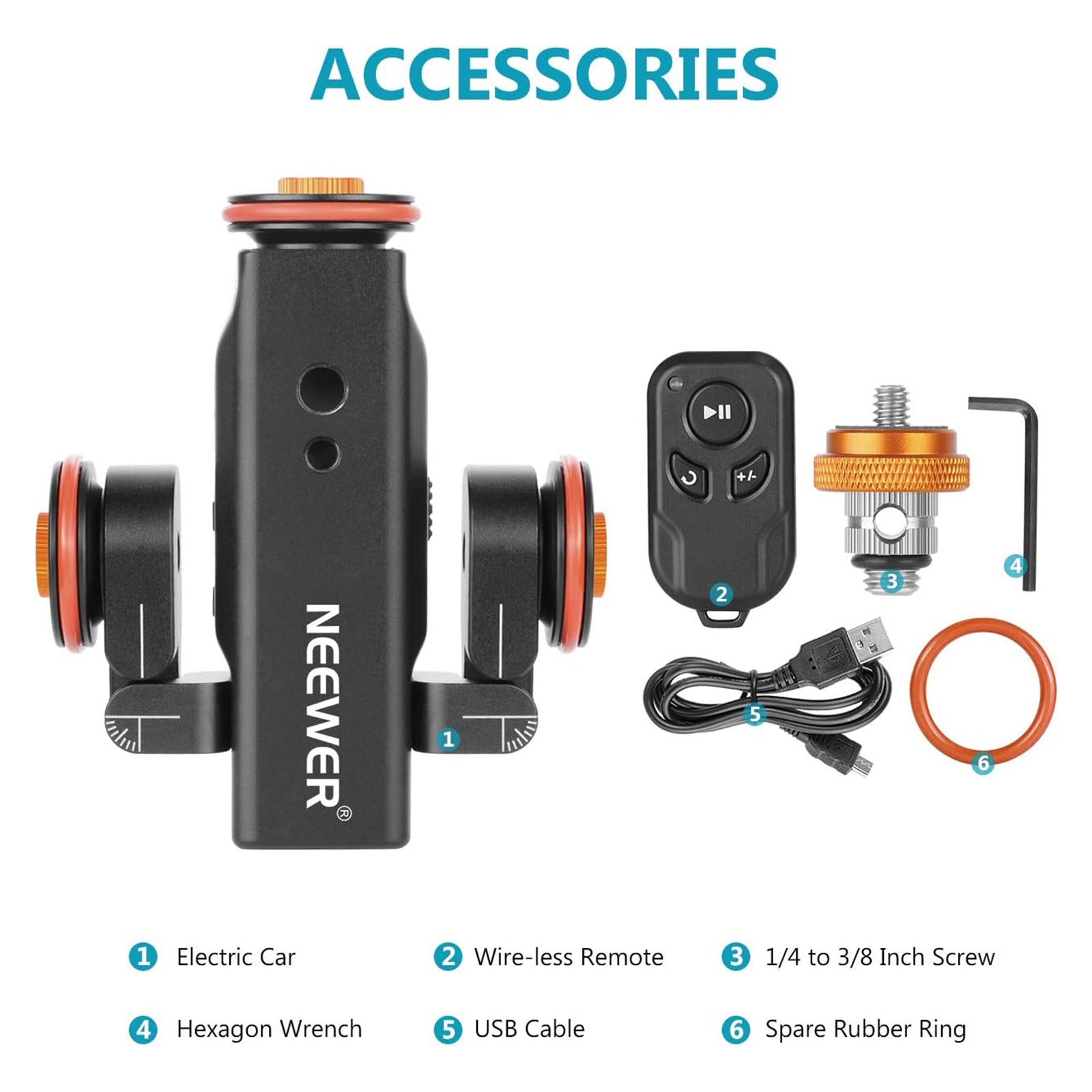 NEEWER DL100 3-Wheel Wireless Camera Dolly with Remote Control - 3 Speed Adjustable for Smooth Video Shooting | Perfect for Film Making, Vlogging, and Studio Productions