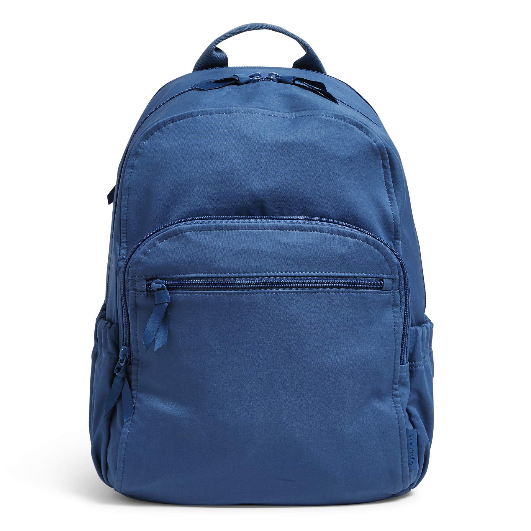 Vera Bradley Women's Cotton Campus Backpack - Lightweight School Bookbag for College, Travel & Work | Stylish Laptop Bag with Multiple Pockets for Students & Professionals