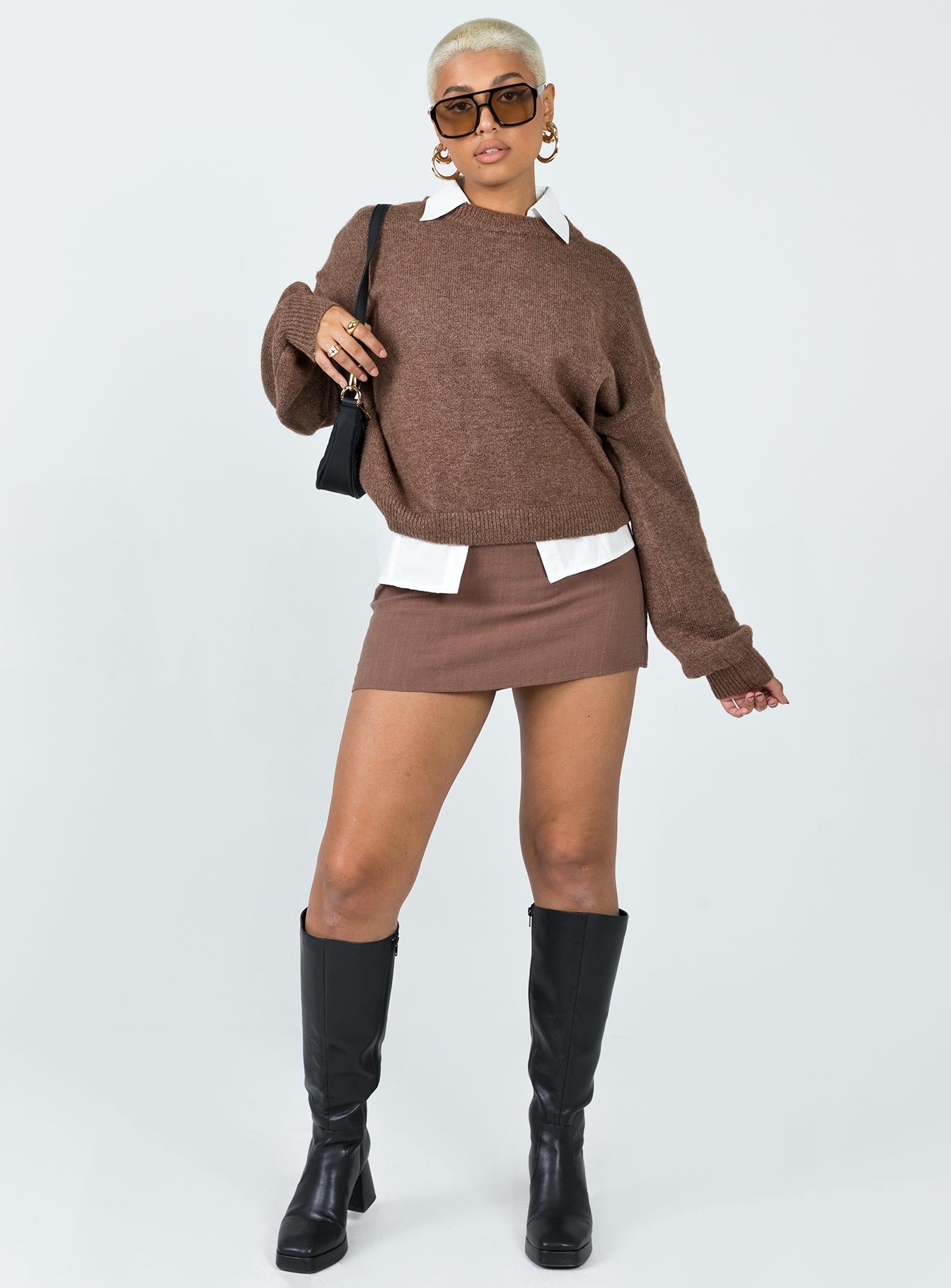 Beth Sweater Brown - Cozy Knit Pullover for Women | Perfect for Fall & Winter Outfits, Casual Wear & Layering