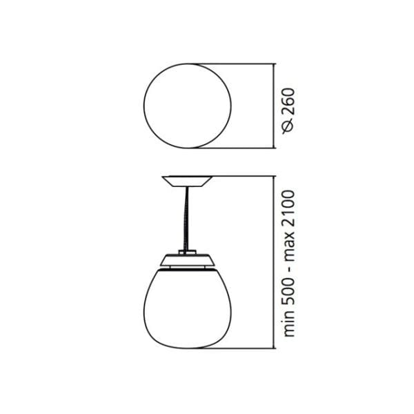 EMPATIA 26 Inch Modern Pendant Light - Sleek Suspension Lighting Fixture for Dining Room, Kitchen Island, or Living Room Decor