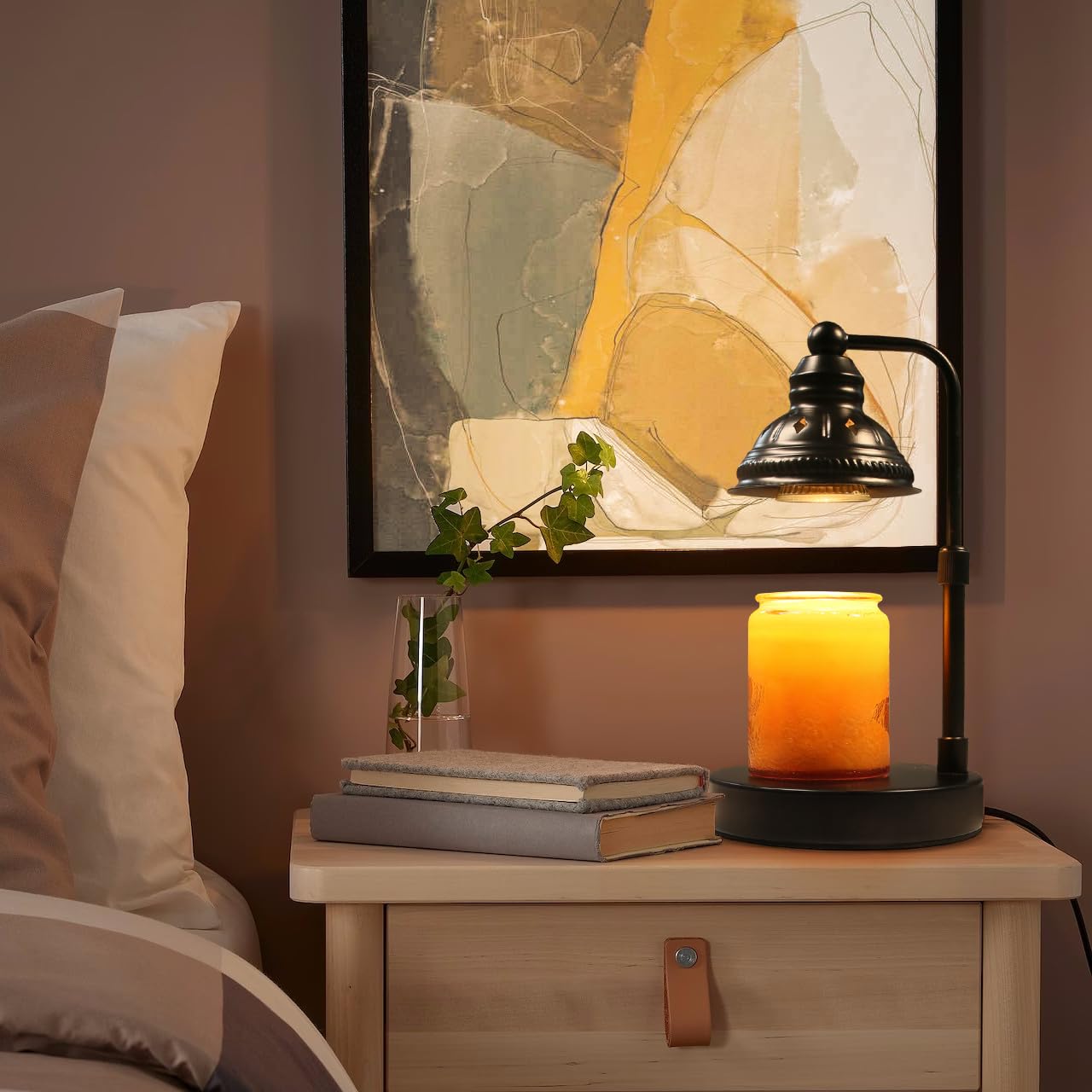 Premium Candle Warmer Lamp with Timer & USB Charger - Aromatherapy Essential Oil Diffuser for Home Decor, Yoga, Relaxation - Perfect Gift for Mother's Day, Valentine's Day, Christmas & New Year