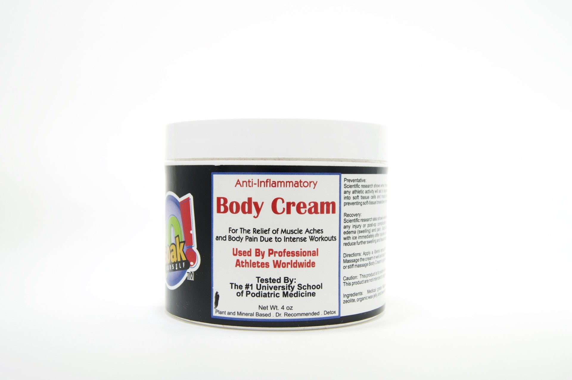 Go Soak Yourself Anti-Inflammatory Body Cream - 4.0 oz for Pain Relief & Muscle Recovery | Perfect for Post-Workout & Arthritis Relief