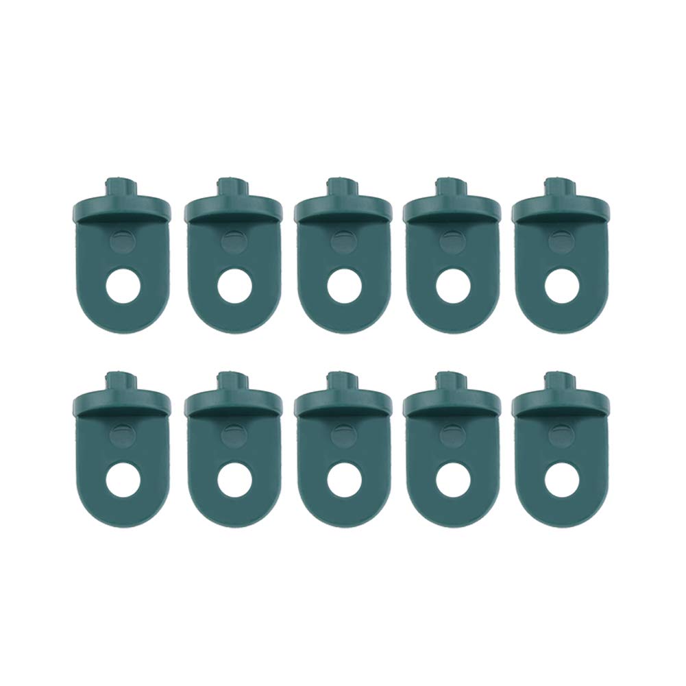 50 Pcs Green Plastic Greenhouse Fasteners - Heavy Duty Plant Hooks for Greenhouse, Garden, and Indoor Flower Hanging - Secure Clips for Tomato Vines, Hanging Baskets, and Vertical Gardening