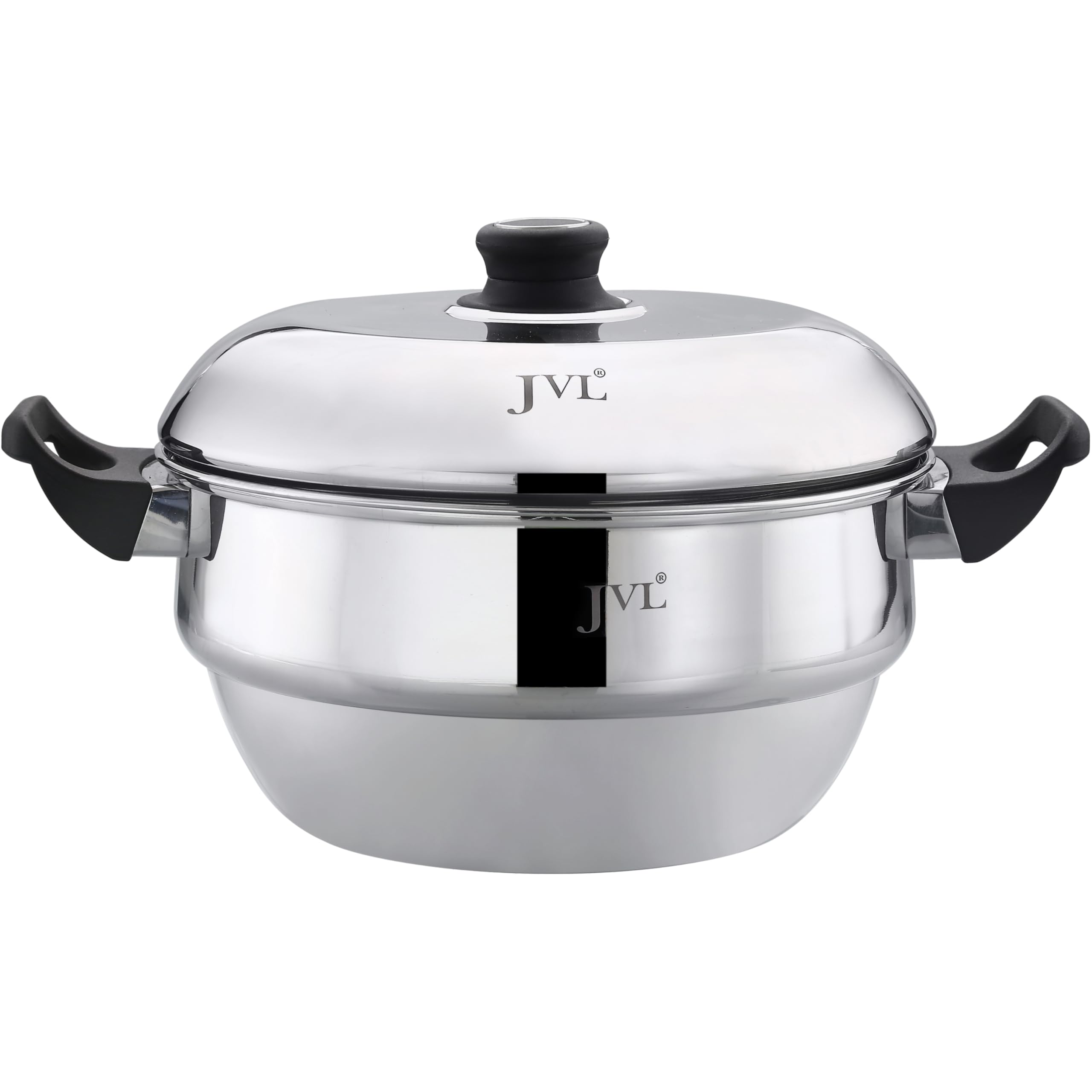 Premium JVL Stainless Steel Idli Maker - Induction Compatible with Steamer Plate (21 Idli Capacity, Silver) - Perfect for Indian Breakfast, Home Cooking & Healthy Meal Prep