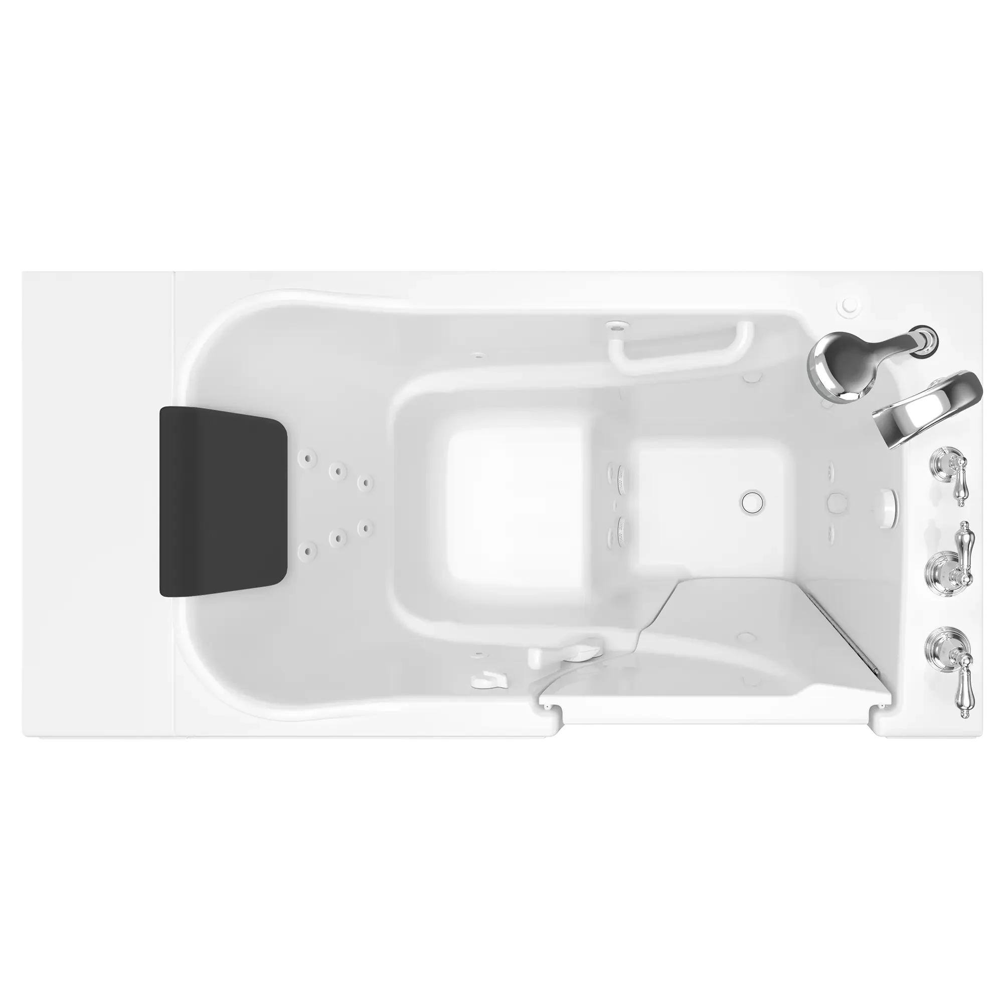 Premium 30 x 52 Inch Gelcoat Walk-in Bathtub with Whirlpool System - Right Hand Drain & Faucet - Ideal for Elderly & Mobility Assistance - Spa-Like Relaxation at Home