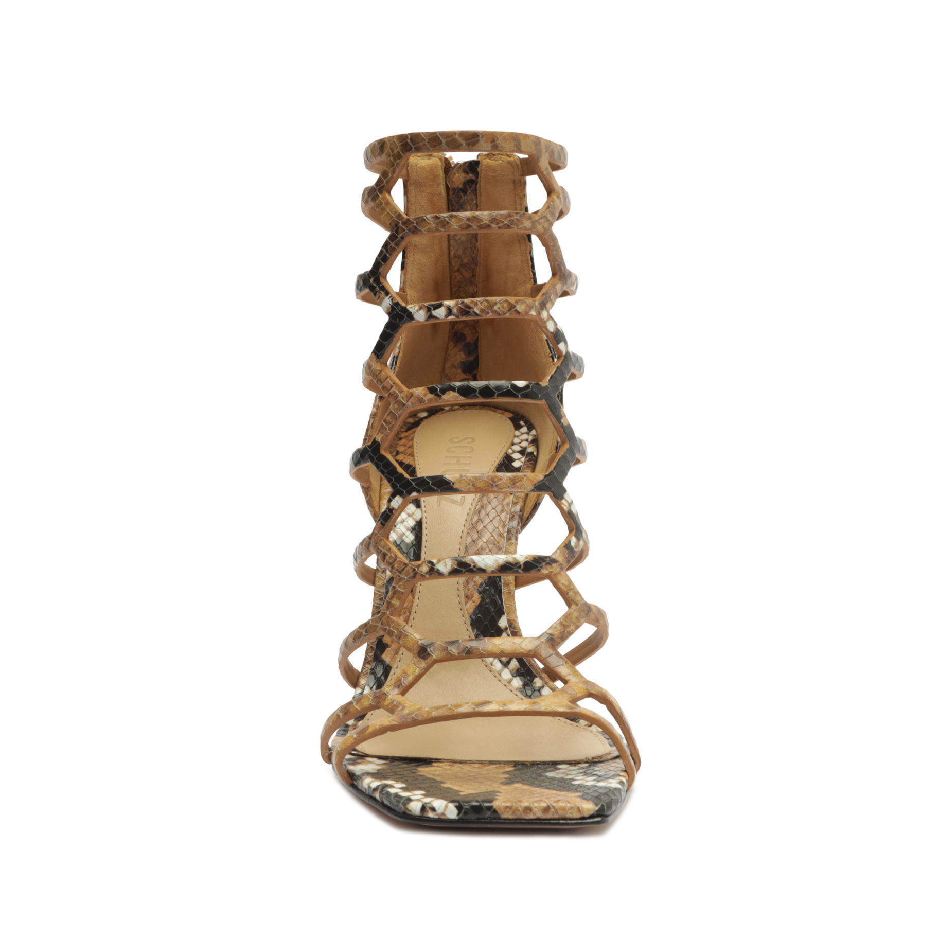 Julianna Women's Snake Embossed Leather Sandals - Comfortable Summer Slide Sandals for Beach, Vacation & Casual Outfits