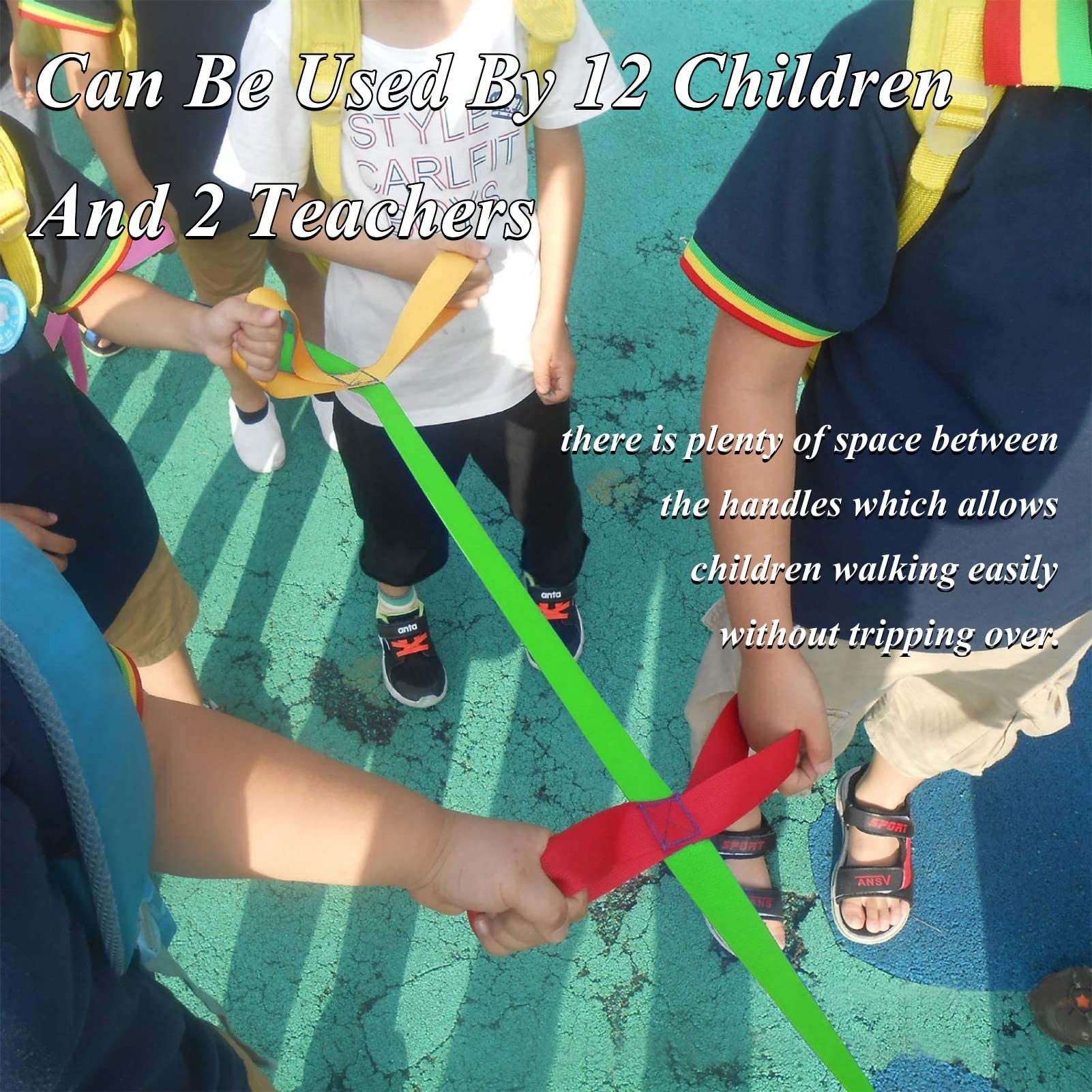 14-Person Kids Safety Walking Rope - Lightweight & Comfortable for Daycare, Preschool & Field Trips | Perfect for Group Walks, Outdoor Activities & Child Safety