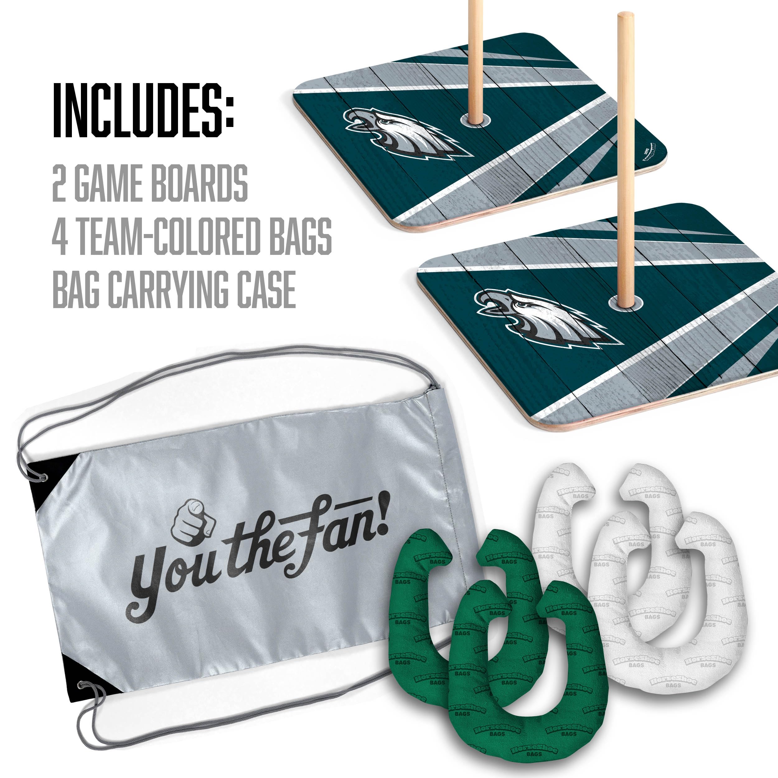 YouTheFan NFL Philadelphia Eagles Horseshoe Crossbody Bag - Official Licensed Team Logo - Perfect for Game Day, Tailgating & Fan Events