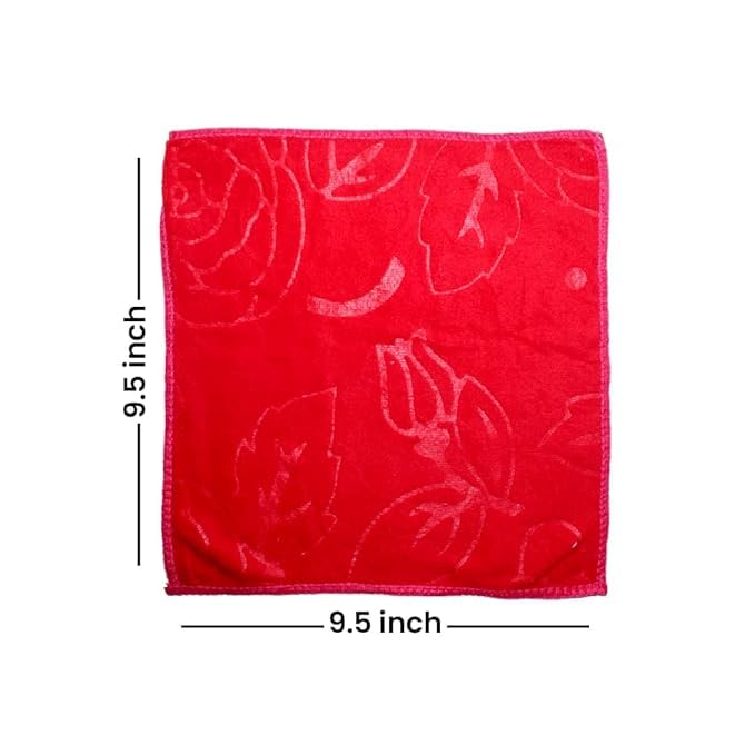 GLAN Women's Cotton Soft Hankies - 12 Pack Multicolor Face Towels & Handkerchiefs for Daily Use, Travel, Gym, and Makeup Removal