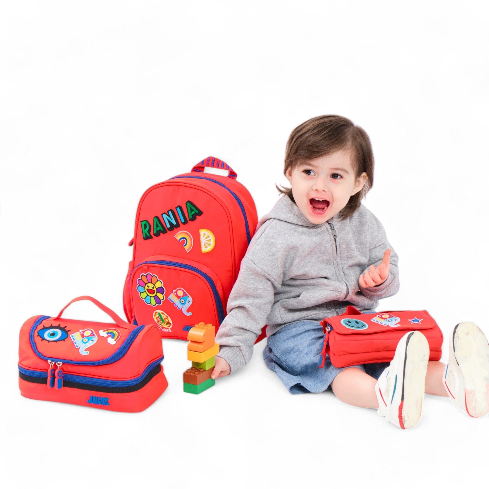 Moji Small Backpack - Lightweight & Durable Mini Backpack for Women & Teens, Fire Red - Perfect for School, Travel, Gym & Everyday Use
