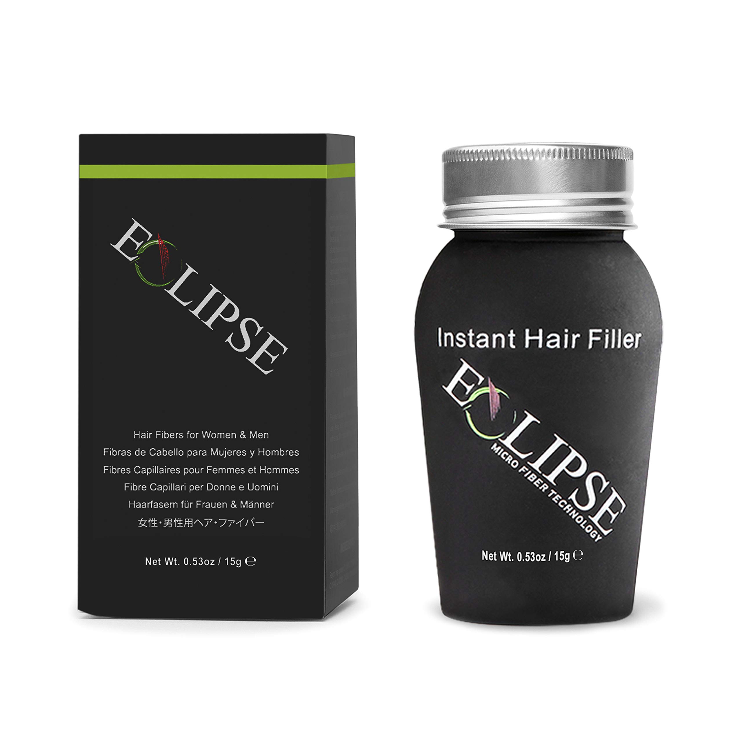 ECLIPSE Dark Brown Hair Fibers for Thinning Hair - Instant Hair Loss Concealer for Men & Women (15g) | 100% Undetectable Hair Building Fibers | Perfect for Daily Use, Special Occasions & Confidence Boosting