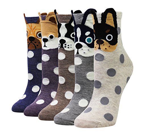 Multicolor- Bull Dog Polka Dots