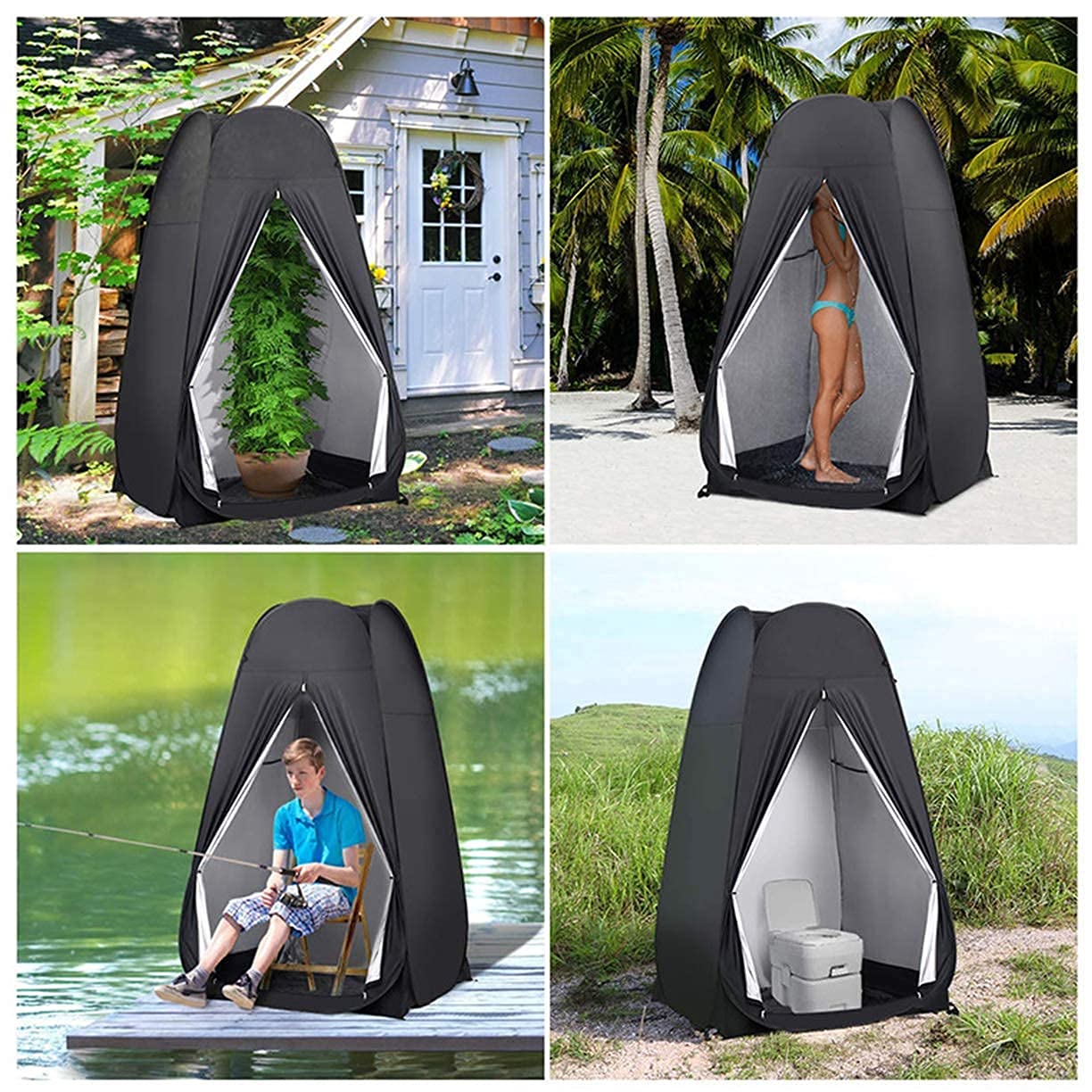 Portable Outdoor Shower Tent & Privacy Changing Room – Instant Setup Camping Toilet Tent with Rain Protection for Beach, Hiking & Backpacking | Perfect for Camping, Beach Trips & Outdoor Adventures