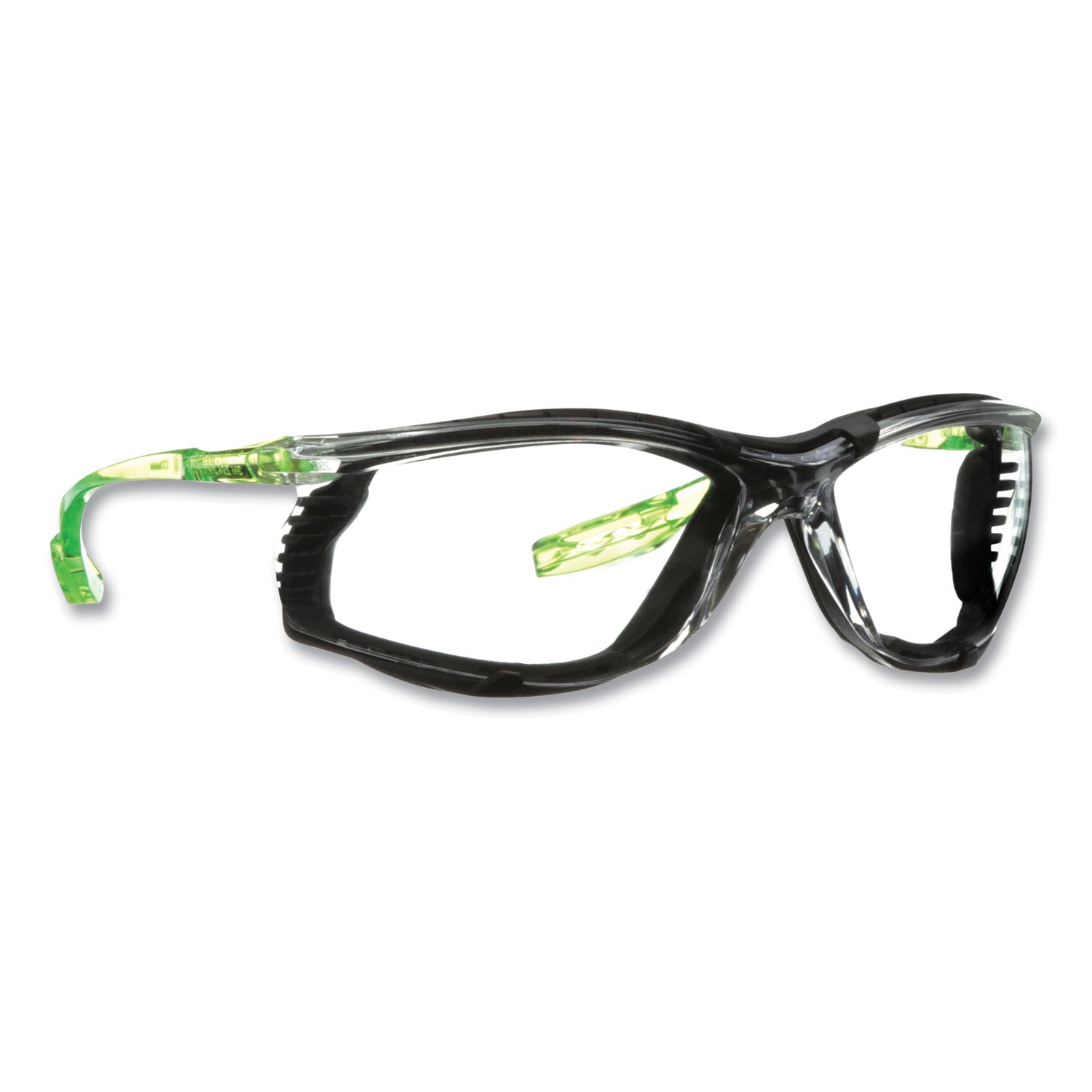 3M™ Solus CCS Series Safety Glasses - Green Plastic Frame, Clear Polycarbonate Lenses for Eye Protection | Ideal for Construction, Woodworking, and DIY Projects