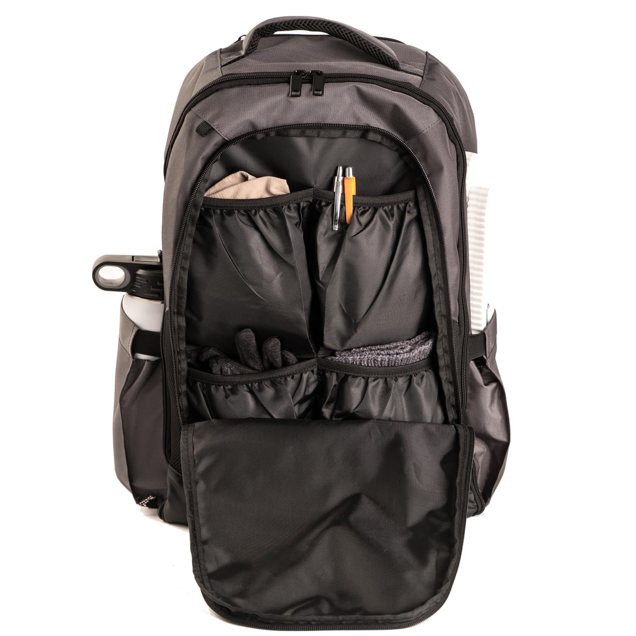 Skate Backpack for Skates & Gear - Durable Roller Skate Bag with Padded Laptop Compartment, Holds Skate Guards, Water Bottle, Towels & Accessories - Perfect for Ice Skating, Roller Derby & Skate Park Outings