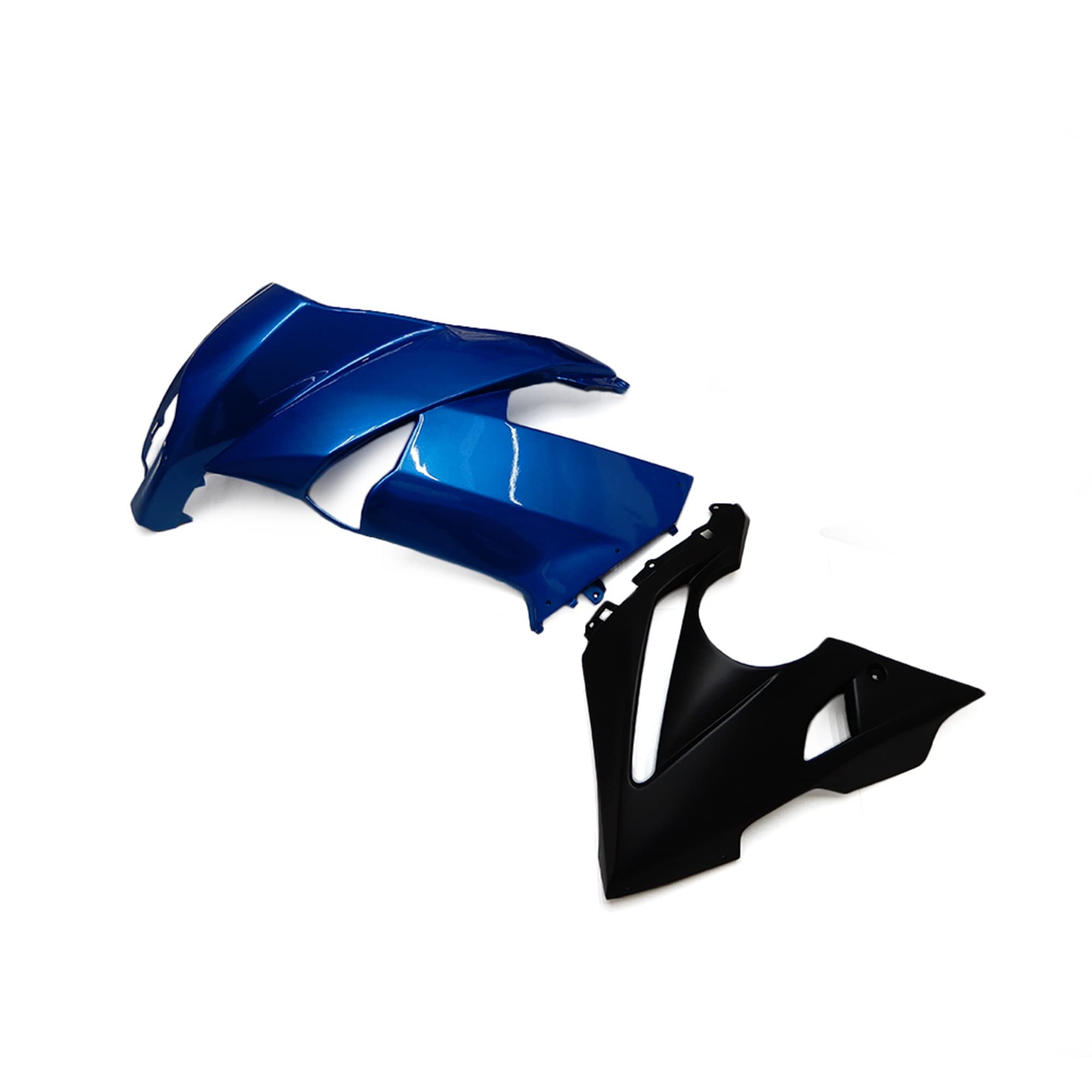 FLPRO Plastic Fairings Kit for Kawasaki ER-6F Ninja 650R 2009-2011 ABS Motorcycle - Blue with Black Lower Bodywork Set | Perfect for Replacement, Customization & Track Racing