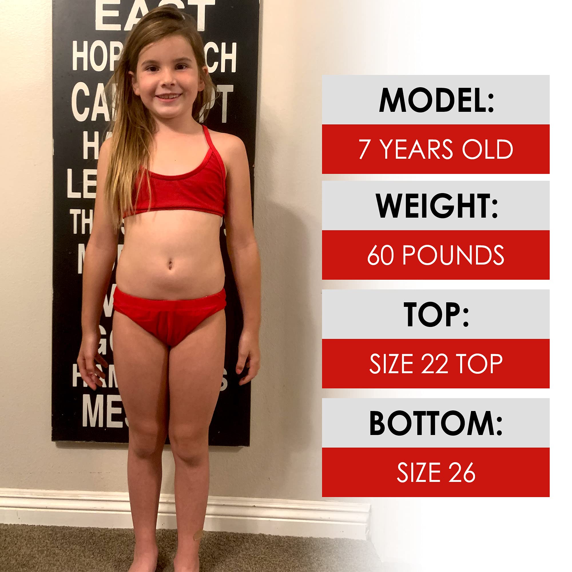 Junior Guards Girls & Women's Bikini Top - Navy, Royal Blue, Red | Swimwear for Kids & Teens | Beach, Pool & Summer Activities
