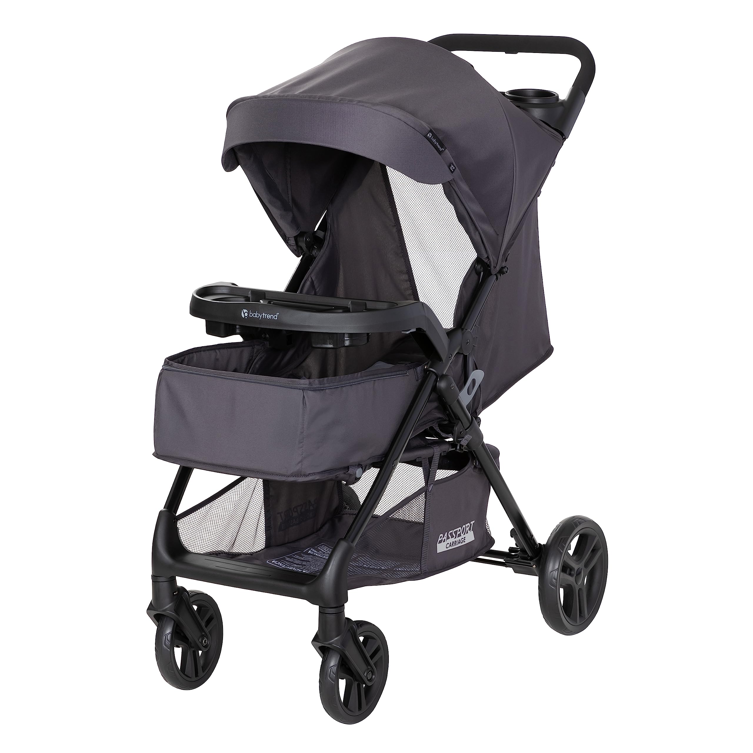 Baby Trend Passport® Stroller Travel System with EZ-Lift™ Infant Car Seat - Lightweight & Compact for Airplane Travel, Perfect for Newborns to Toddlers, Dash Black | Ideal for Family Outings, Shopping & Vacations