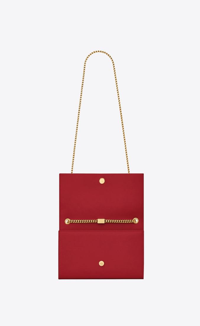 Saint Laurent Medium Kate Tassel Chain Bag in Red Crocodile Leather - Perfect for Evening Events, Parties & Luxury Fashion Accessories