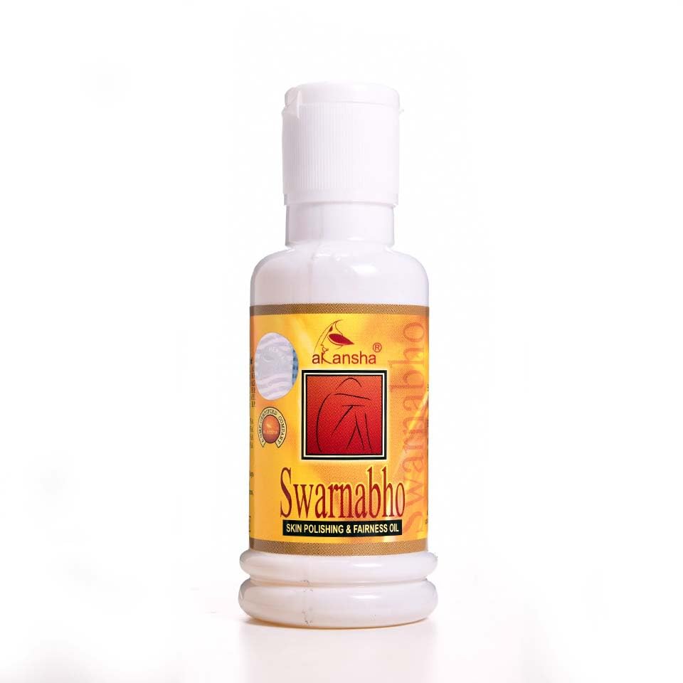 AKANSHA Swarnabho Ayurvedic Natural Face and Body Oil - 100ml Organic Skincare for Glowing Skin & Hydration - Perfect for Daily Moisturizing & Massage Therapy
