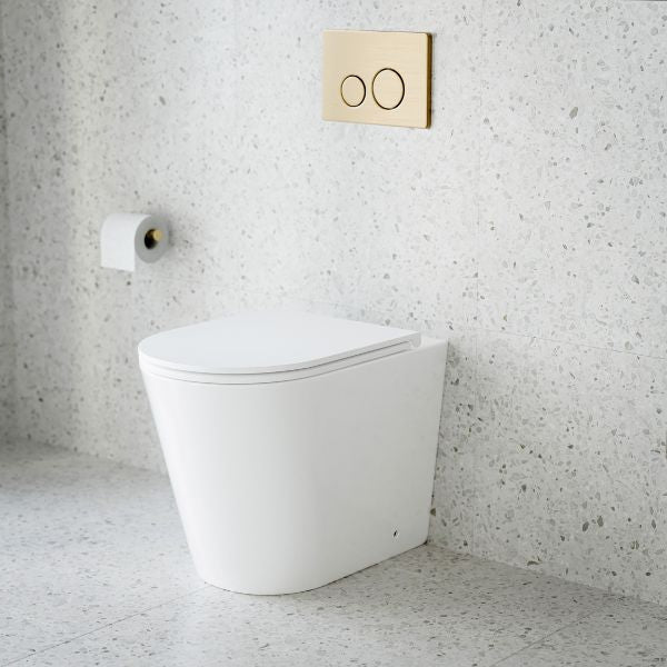 Elegant Wall-Mounted Toilet with Concealed Cistern - Modern Space-Saving Design for Small Bathrooms and Luxury Homes
