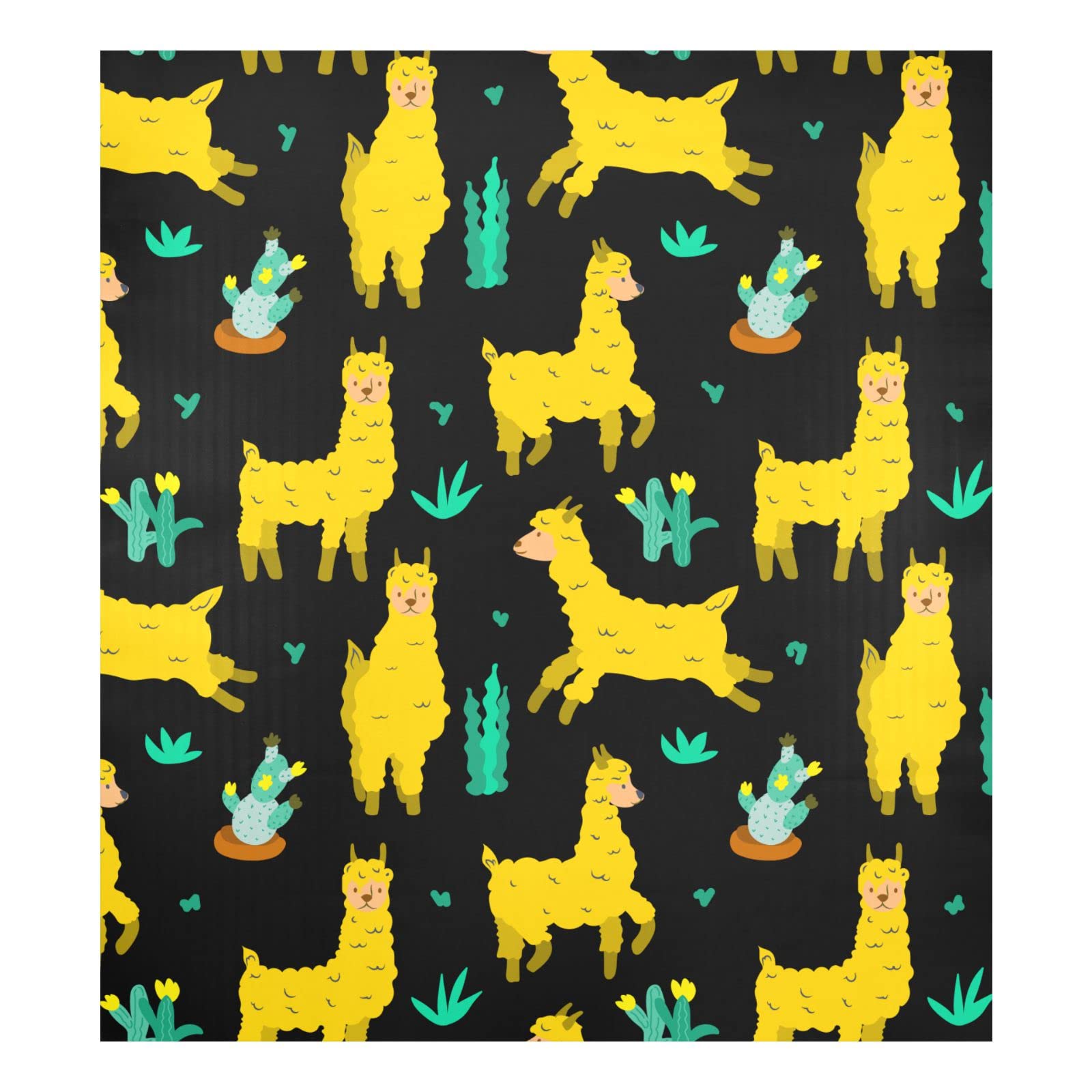 Yellow Alpaca Cactus Dishwasher Magnet Cover - Funny Kitchen Decor Sticker for Metal Dishwashers & Refrigerators - Perfect for Adding Whimsy to Your Appliances