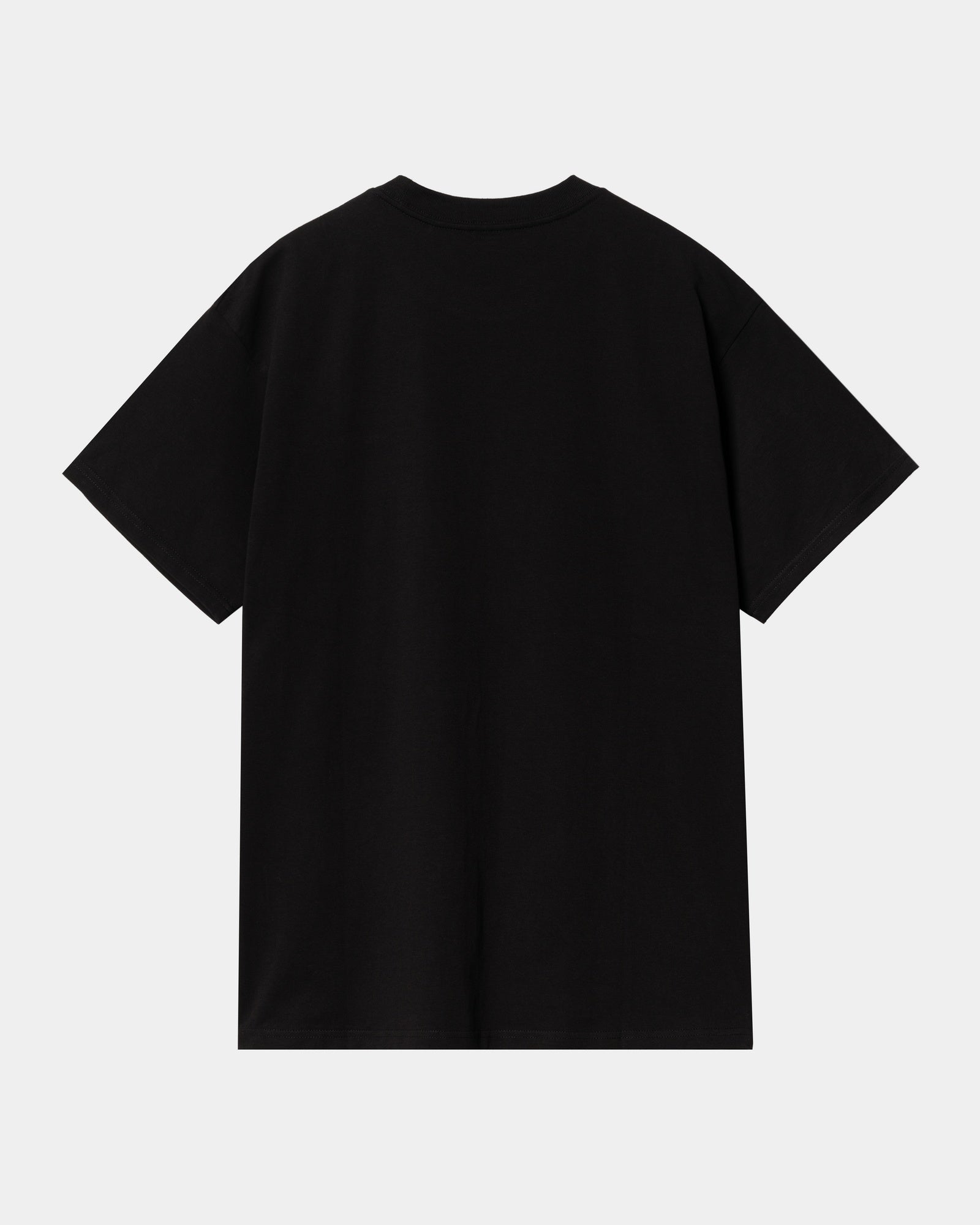 Script Embroidery Black T-Shirt - Comfortable Cotton Tee for Casual Wear & Everyday Outfits