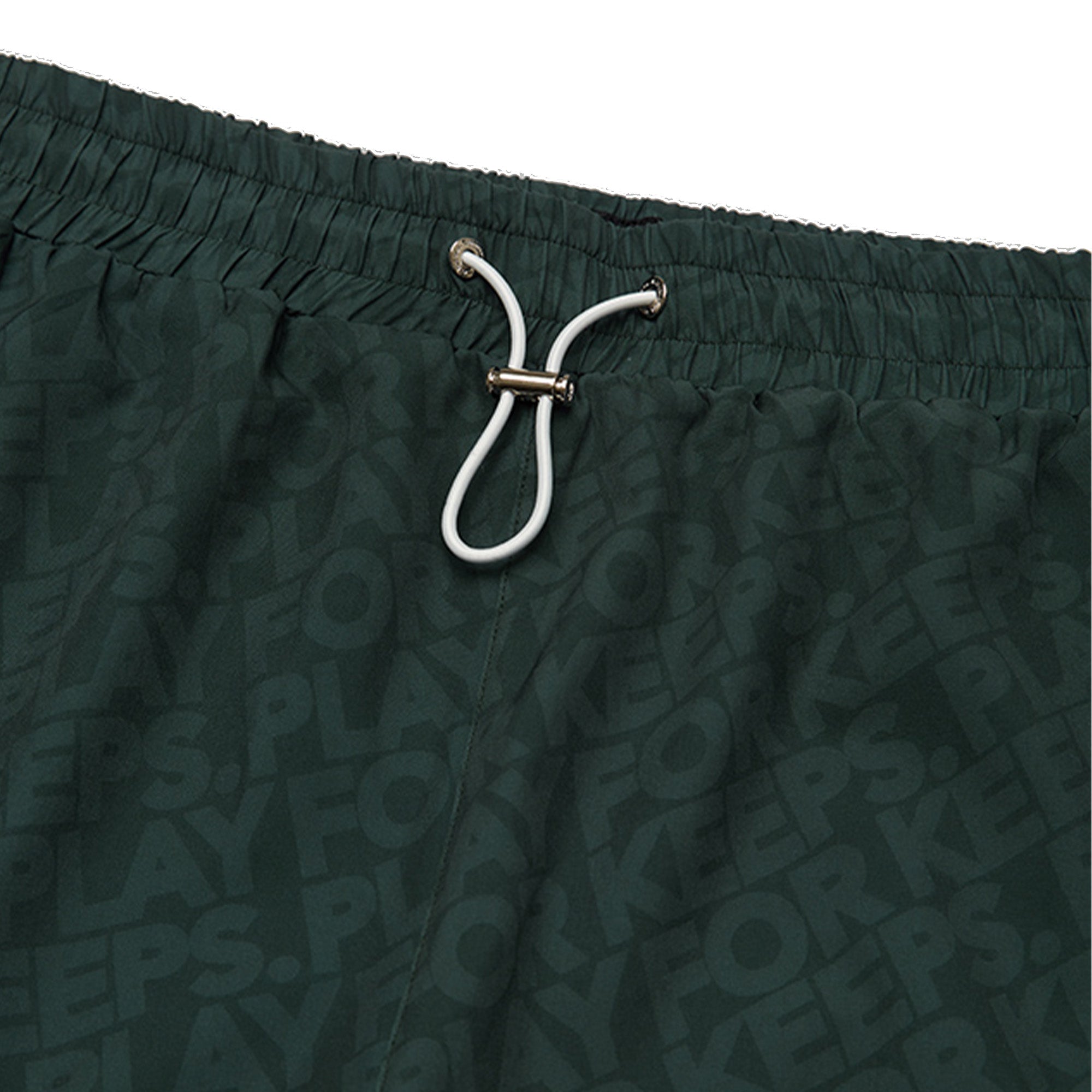 **Geedup Handstyle Play For Keeps Monogram Swim Shorts for Men - Forest Green & White (2024) - Perfect for Beach, Pool, and Summer Vacations**