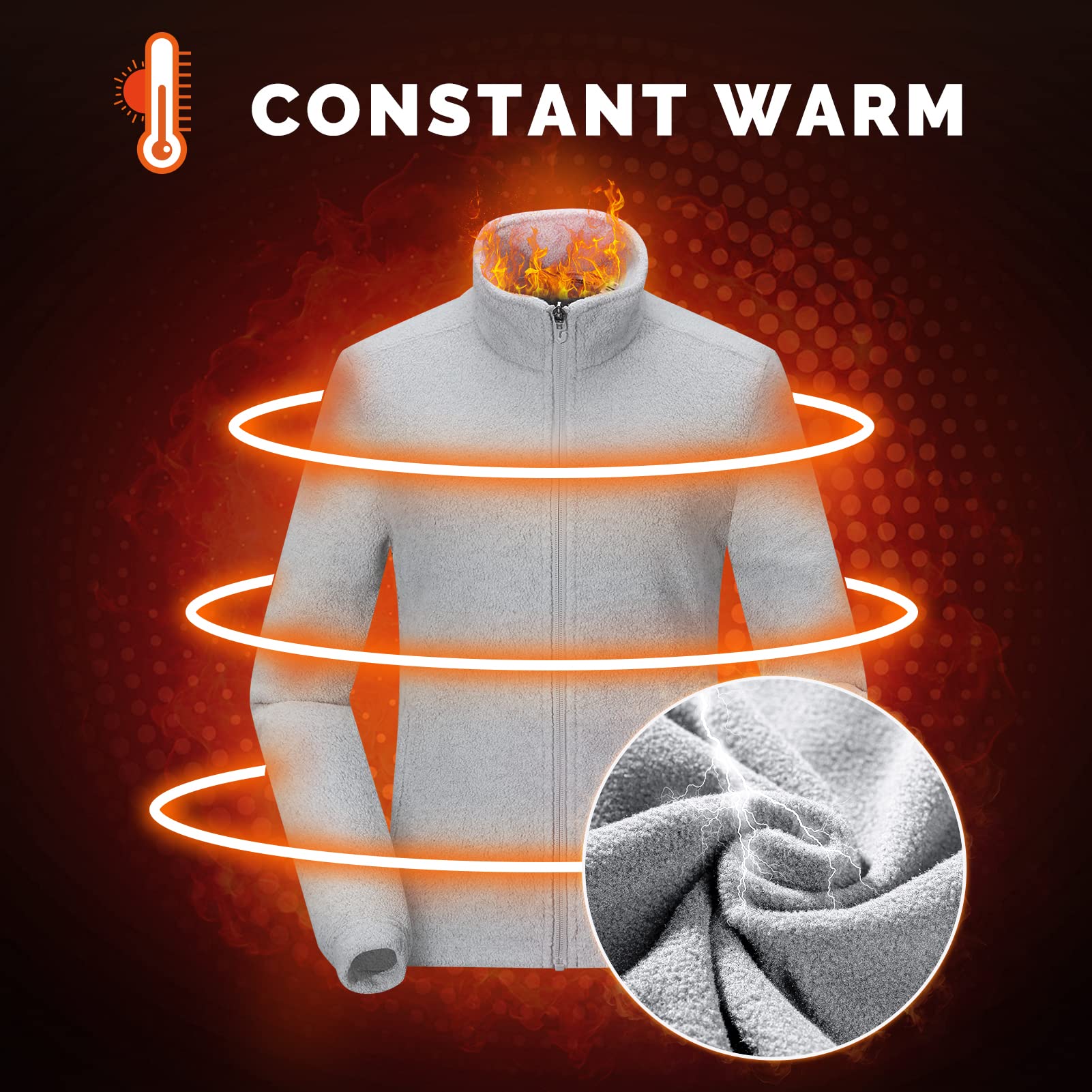 33,000ft Women's Lightweight Fleece Jacket with Full Zip Stand-Up Collar - Anti-Static Outdoor Jacket for Hiking, Camping & Casual Wear - Perfect for Fall & Winter Activities