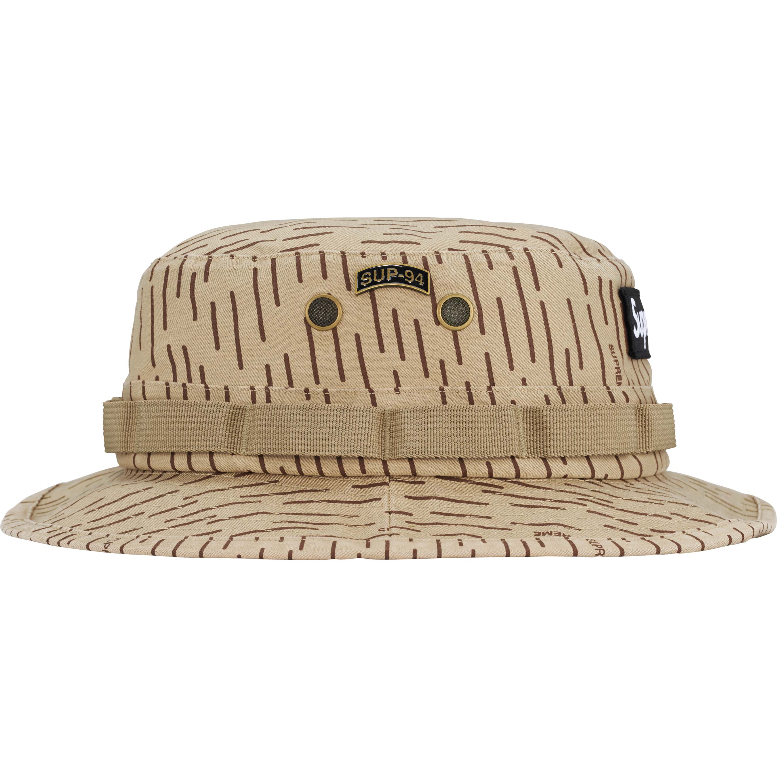 Supreme FW24 Military Boonie Hat - Waterproof Raindrop Camo Bucket Hat for Outdoor Hiking, Fishing & Camping - Adjustable Chin Strap Sun Protection