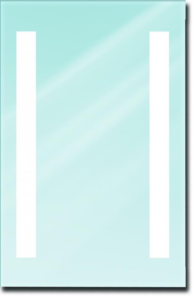 Jesco Lighting BLM-251-30 Herman Fluorescent Backlit Mirror - Energy Efficient Bathroom Vanity Mirror with Soft Glow Lighting for Makeup & Shaving