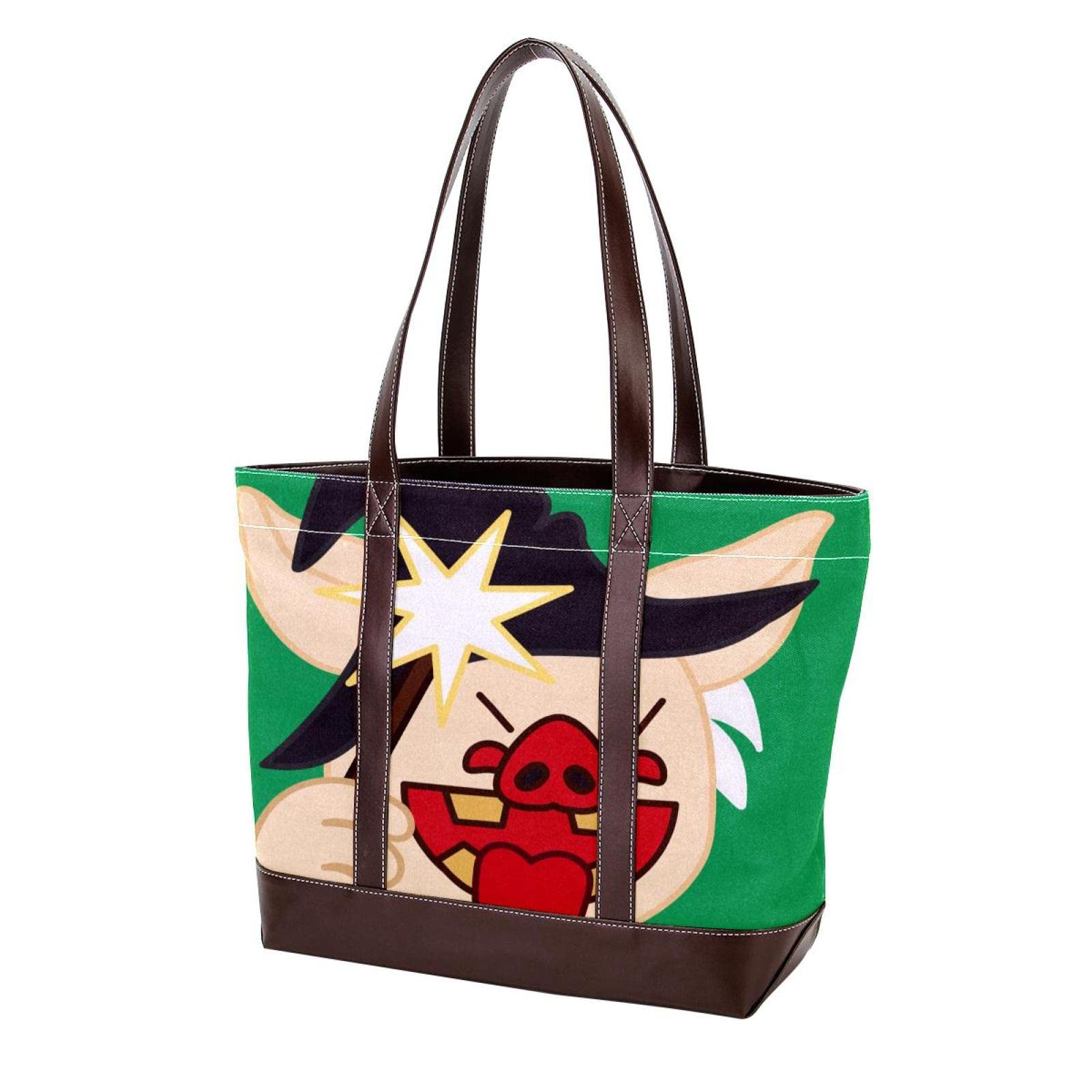 Stylish Marine Cartoon Lifeline Tote Bag - Large Leather Canvas Shoulder Purse for Women, Durable Top Handle Satchel Hobo Handbag | Perfect for Beach, Shopping & Daily Use