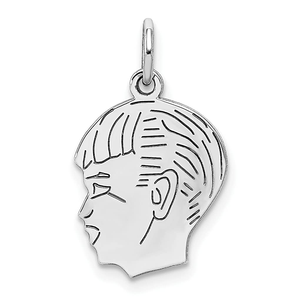 Sterling Silver Rhodium Plated Engravable Boy & Girl Front Back Disc Charm Necklace Pendant - Personalized Baby Name Jewelry, Fashion Gift for Women, Mom, Her - Perfect for Birthdays, Anniversaries & Special Occasions