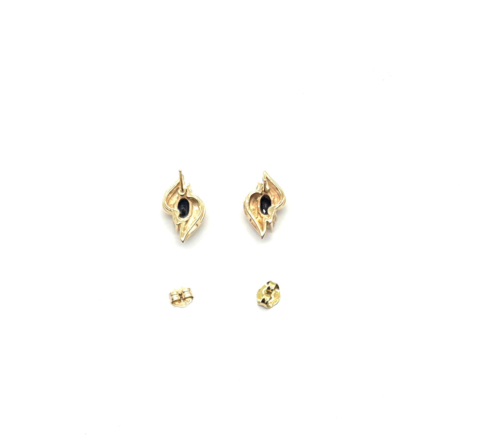 Elegant Sapphire and Diamond Bypass Stud Earrings for Women | 14K White Gold Fine Jewelry | Perfect for Weddings, Anniversaries & Special Occasions