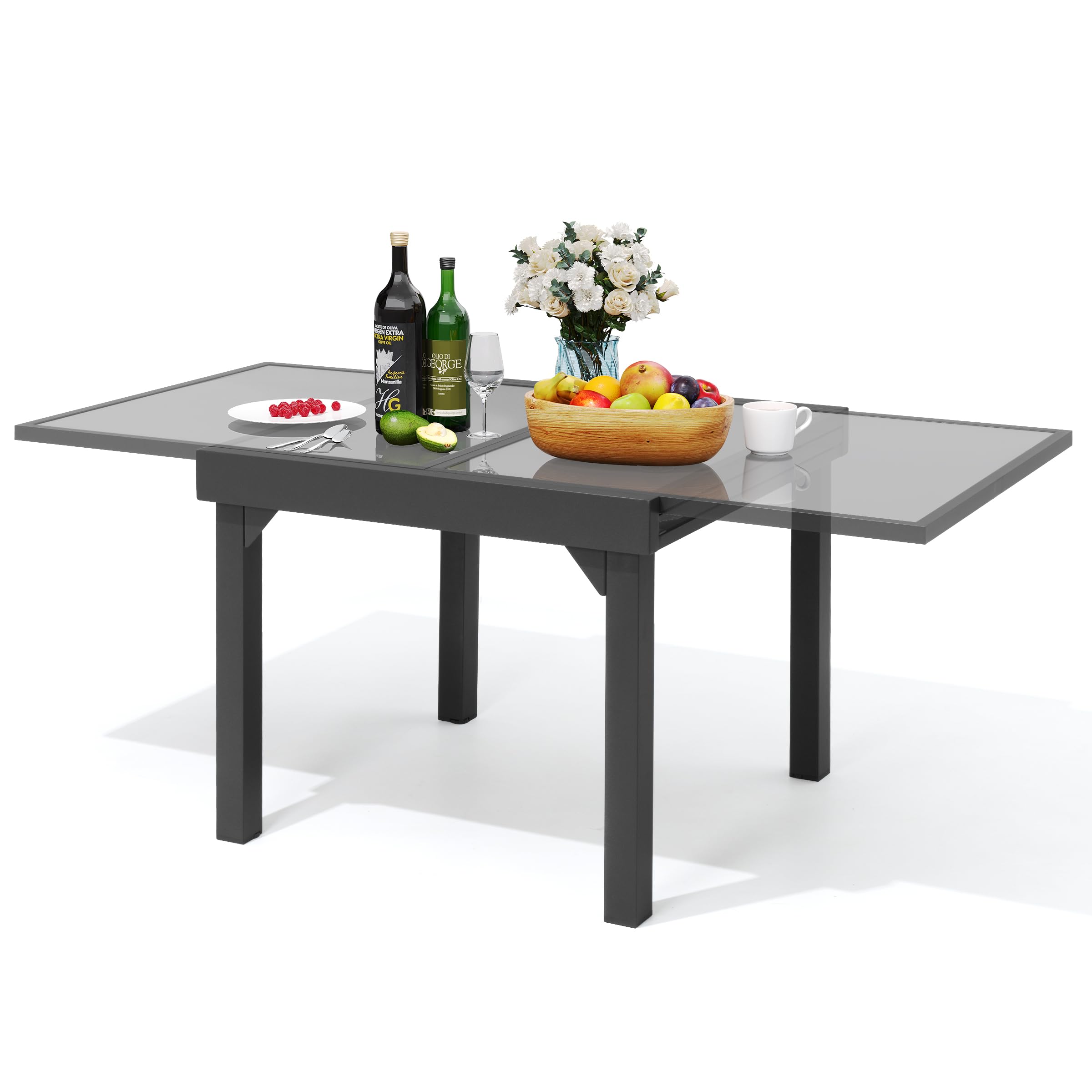 Expandable Aluminum Outdoor Dining Table 35