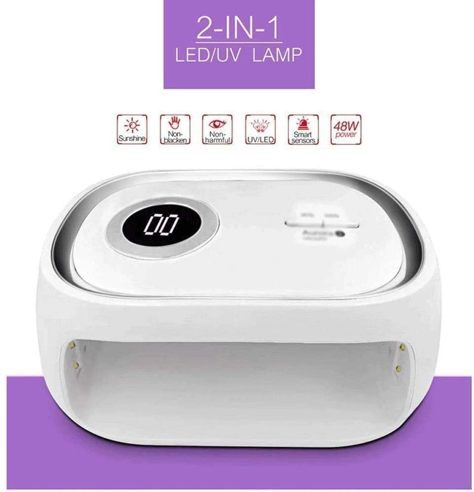 Professional 48W UV LED Nail Lamp - Fast Curing Gel Polish Dryer with 3 Timer Settings | Salon Quality Manicure Light for Home & Salon Use | Perfect Valentine's Gift for Women & Girls | Great for Gel Nails, Acrylics & DIY Nail Art